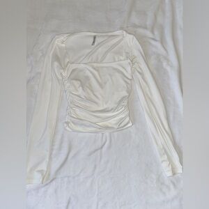 Tresser white long sleeve blouse | size medium